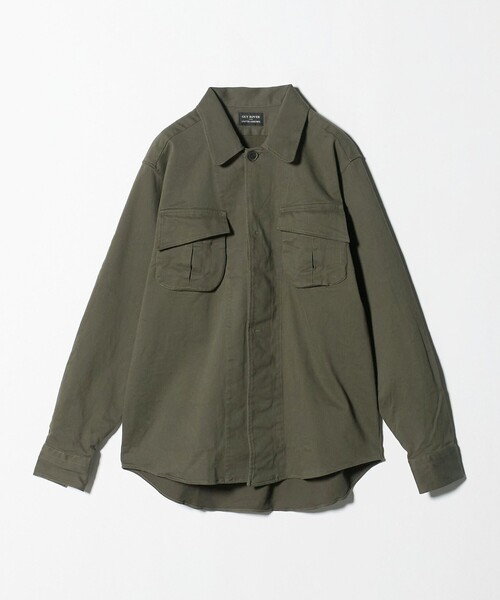 GUY ROVER（ギローバー）の「＜GUY ROVER＞2ポケット ファーティングシャツ（シャツ/ブラウス・メンズ・オリーブ・L/M/S）」の7枚目の写真