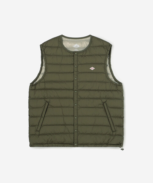 ダントン ダウンベスト インナーベスト XLサイズ ベージュ系 DANTON（ダントン）の「DANTON | インナーダウンベスト MEN