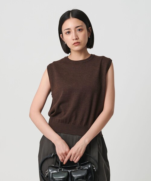 BEAUTY&YOUTH UNITED ARROWS（ビューティーアンドユースユナイテッドアローズ）の「ウール アーガイル&ソリッドベスト（ベスト・レディース・ダークブラウン/オリーブ/ダークグレー・FREE）」の2枚目の写真