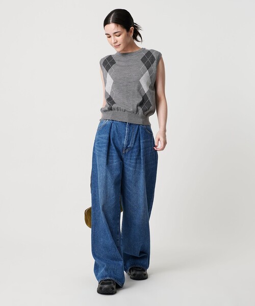 BEAUTY&YOUTH UNITED ARROWS（ビューティーアンドユースユナイテッドアローズ）の「ウール アーガイル&ソリッドベスト（ベスト・レディース・ダークブラウン/オリーブ/ダークグレー・FREE）」の17枚目の写真