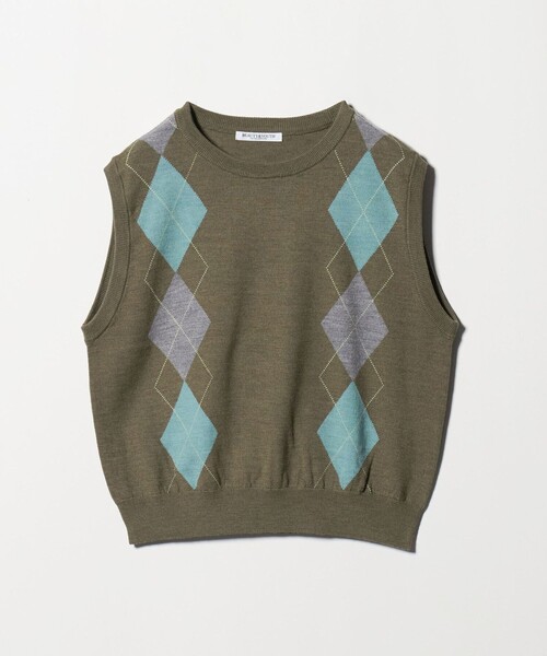 BEAUTY&YOUTH UNITED ARROWS（ビューティーアンドユースユナイテッドアローズ）の「ウール アーガイル&ソリッドベスト（ベスト・レディース・ダークブラウン/オリーブ/ダークグレー・FREE）」の9枚目の写真