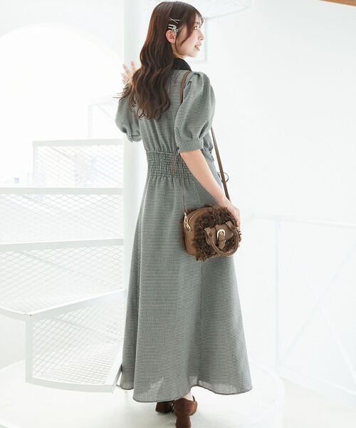 MAJESTIC LEGON（マジェスティックレゴン）の「サイドレースアップシャツワンピース（シャツワンピース・レディース・ブラック/ブラック系その他2/ブラウン系その他2・SMALL/MEDIUM/X-SMALL）」の13枚目の写真