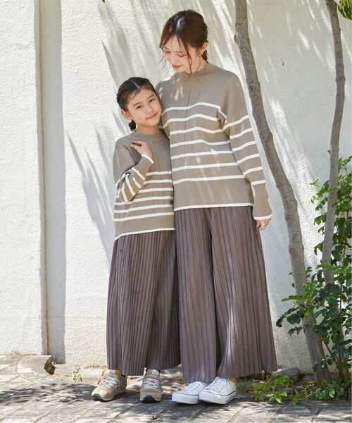 ikka（イッカ）の「【親子コーデ】スエード風プリーツパンツ（120~160cm）（その他パンツ・キッズ・オフホワイト/モカ・120/130/140/150/160）」の21枚目の写真