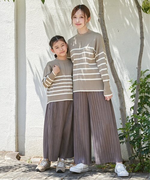 ikka（イッカ）の「【親子コーデ】スエード風プリーツパンツ（120~160cm）（その他パンツ・キッズ・オフホワイト/モカ・120/130/140/150/160）」の20枚目の写真