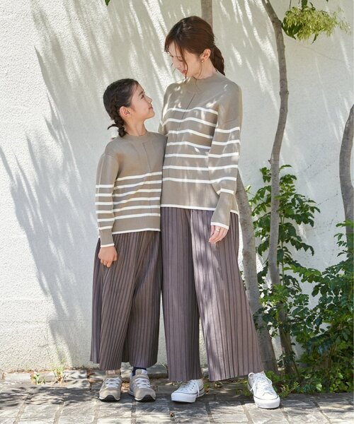 ikka（イッカ）の「【親子コーデ】スエード風プリーツパンツ（120~160cm）（その他パンツ・キッズ・オフホワイト/モカ・120/130/140/150/160）」の19枚目の写真