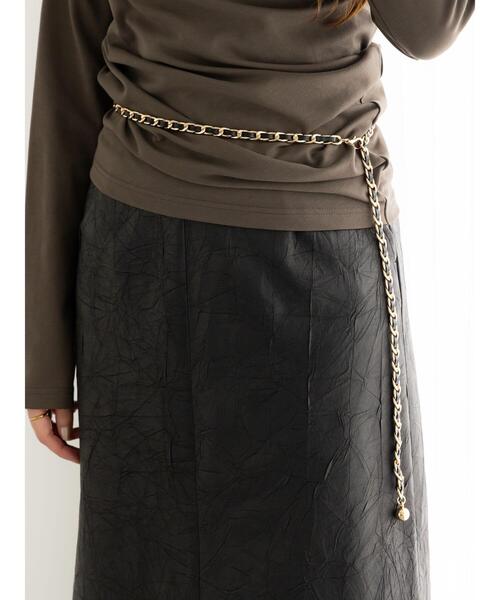 Te chichi(テチチ)の「チェーンアレンジングベルト(ベルト・レディース・ブラウン/ブラック・F)」の2枚目の写真