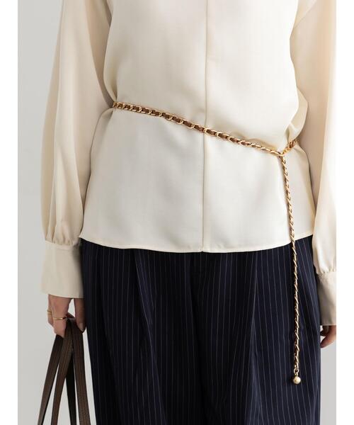 Te chichi(テチチ)の「チェーンアレンジングベルト(ベルト・レディース・ブラウン/ブラック・F)」の7枚目の写真