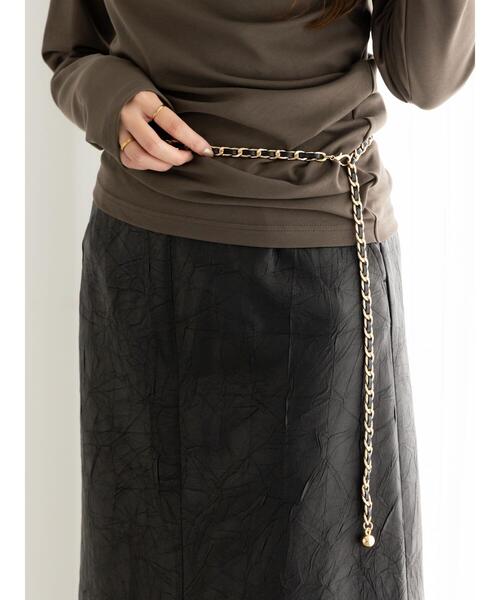 Te chichi(テチチ)の「チェーンアレンジングベルト(ベルト・レディース・ブラウン/ブラック・F)」の10枚目の写真