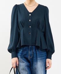 SOFFITTO | Vネックウエストタックブラウス(シャツ/ブラウス)