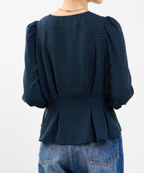 SOFFITTO（ソフィット）の「Vネックウエストタックブラウス（シャツ/ブラウス・レディース・ブラック系その他/グリーン系その他・FREE）」の7枚目の写真