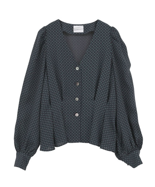 SOFFITTO（ソフィット）の「Vネックウエストタックブラウス（シャツ/ブラウス・レディース・ブラック系その他/グリーン系その他・FREE）」の15枚目の写真
