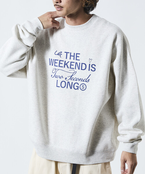 セール】限定展開 ビッグシルエット フロントプリント クルーネック