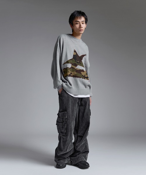 MSG（エムエスジー）の「Buyer's Select/Y2Kスターパッチニット【UNISEX】（ニット/セーター・メンズ・チャコール/ブラック/グレー・M/L）」の22枚目の写真