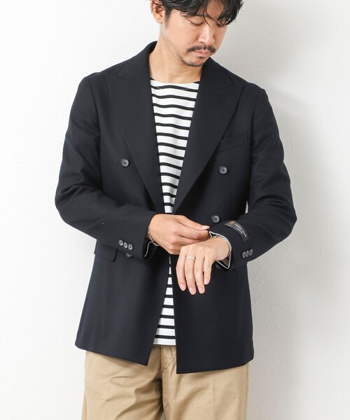 NOLLEY’S（ノーリーズ）の「《ビジカジ対応》尾州 WOOL W JACKET 25AW（テーラードジャケット・メンズ・ダークネイビー・42/44/46/48/50）」の3枚目の写真