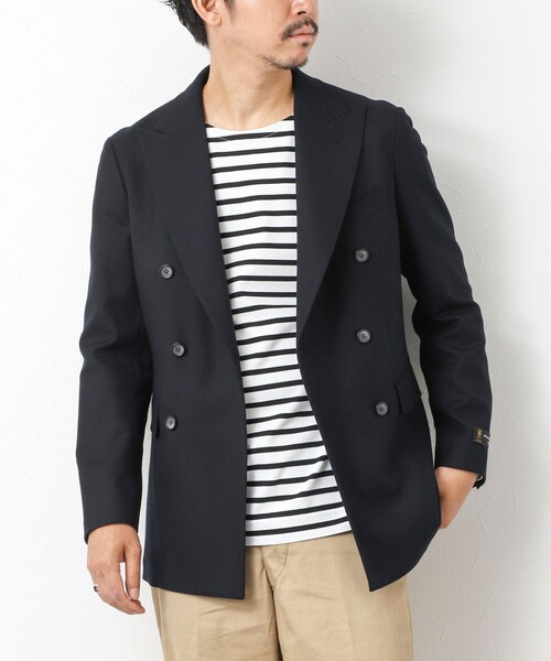 NOLLEY’S（ノーリーズ）の「《ビジカジ対応》尾州 WOOL W JACKET 25AW（テーラードジャケット・メンズ・ダークネイビー・42/44/46/48/50）」の4枚目の写真