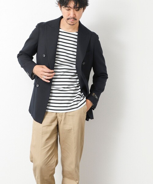 NOLLEY’S（ノーリーズ）の「《ビジカジ対応》尾州 WOOL W JACKET 25AW（テーラードジャケット・メンズ・ダークネイビー・42/44/46/48/50）」の5枚目の写真