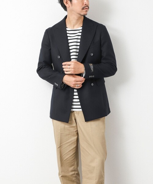 NOLLEY’S（ノーリーズ）の「《ビジカジ対応》尾州 WOOL W JACKET 25AW（テーラードジャケット・メンズ・ダークネイビー・42/44/46/48/50）」の6枚目の写真