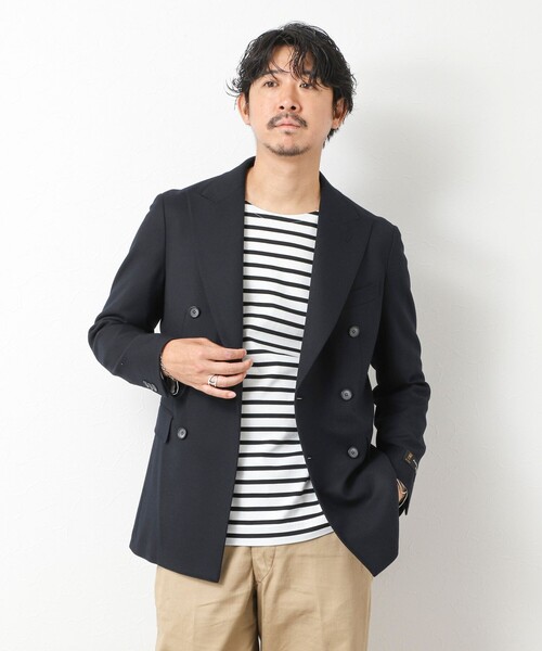 NOLLEY’S（ノーリーズ）の「《ビジカジ対応》尾州 WOOL W JACKET 25AW（テーラードジャケット・メンズ・ダークネイビー・42/44/46/48/50）」の7枚目の写真