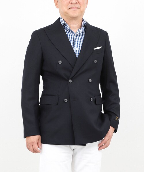 NOLLEY’S（ノーリーズ）の「《ビジカジ対応》尾州 WOOL W JACKET 25AW（テーラードジャケット・メンズ・ダークネイビー・42/44/46/48/50）」の13枚目の写真