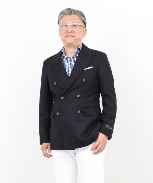 NOLLEY’S（ノーリーズ）の「《ビジカジ対応》尾州 WOOL W JACKET 25AW（テーラードジャケット・メンズ・ダークネイビー・42/44/46/48/50）」の14枚目の写真