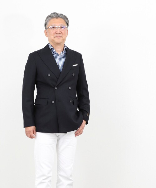 NOLLEY’S（ノーリーズ）の「《ビジカジ対応》尾州 WOOL W JACKET 25AW（テーラードジャケット・メンズ・ダークネイビー・42/44/46/48/50）」の15枚目の写真