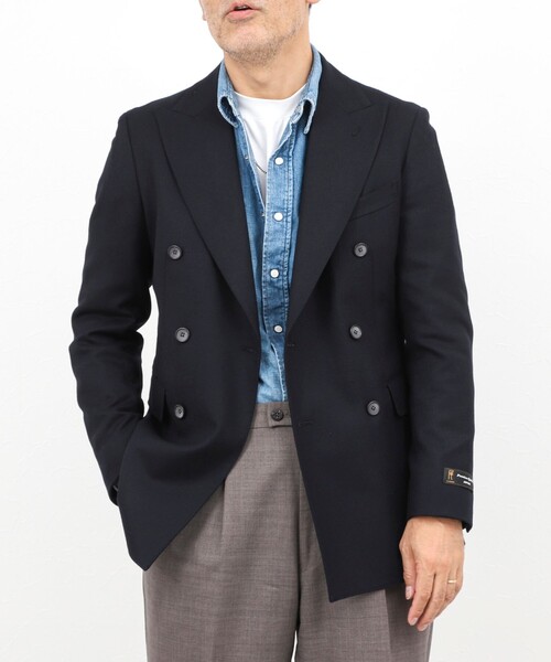 NOLLEY’S（ノーリーズ）の「《ビジカジ対応》尾州 WOOL W JACKET 25AW（テーラードジャケット・メンズ・ダークネイビー・42/44/46/48/50）」の19枚目の写真