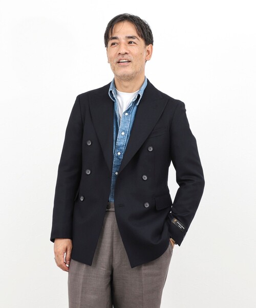 NOLLEY’S（ノーリーズ）の「《ビジカジ対応》尾州 WOOL W JACKET 25AW（テーラードジャケット・メンズ・ダークネイビー・42/44/46/48/50）」の20枚目の写真
