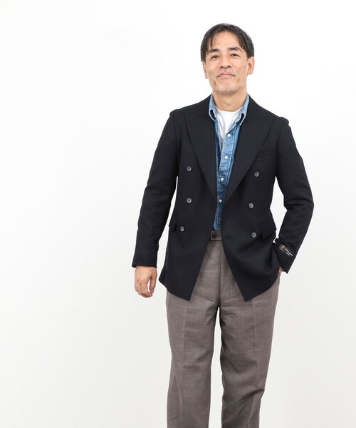 NOLLEY’S（ノーリーズ）の「《ビジカジ対応》尾州 WOOL W JACKET 25AW（テーラードジャケット・メンズ・ダークネイビー・42/44/46/48/50）」の22枚目の写真