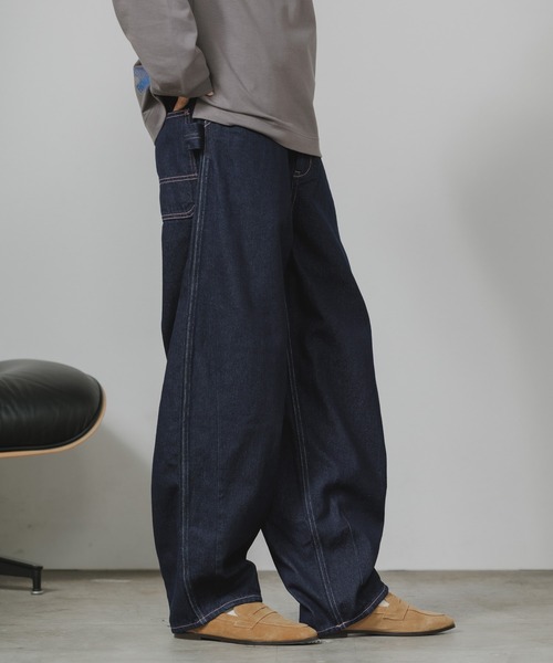 Garance et VioLette❤️新品✨️デニムダブル二ーペインターパンツ Garance et VioLette/ギャランスエトヴィオレット コクーンワーク