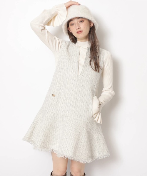 Rirandture フレアヘムジャンスカ ツイード ツィードフレアヘムジャンスカ（ワンピース）｜Rirandture（リ