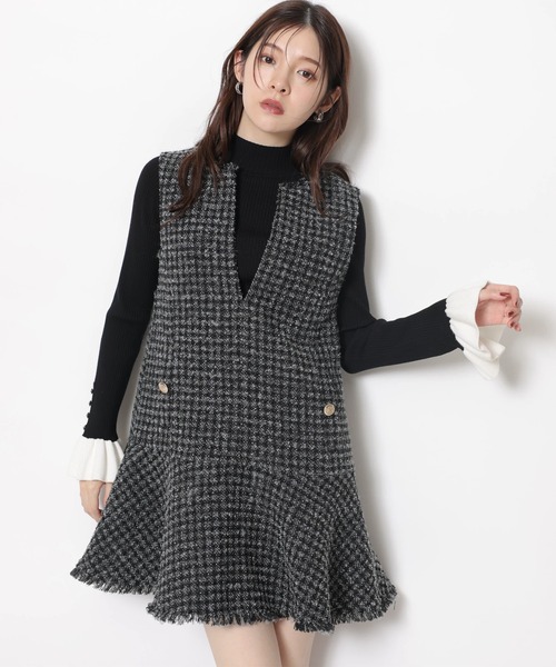 Rirandture ツィードフレアヘムジャンスカ ツィードフレアヘムジャンスカ（ワンピース）｜Rirandture（リランド