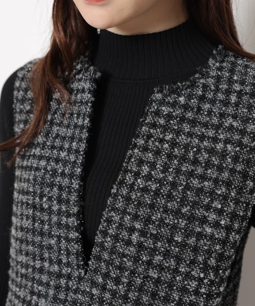 Rirandture ツィードフレアヘムジャンスカ ツィードフレアヘムジャンスカ（ワンピース）｜Rirandture（リランド