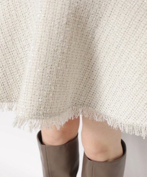 Rirandture（リランドチュール）の「ツィードフレアヘムジャンスカ（ワンピース・レディース・ブラック/オフホワイト/チャコールグレー・2/1）」の14枚目の写真