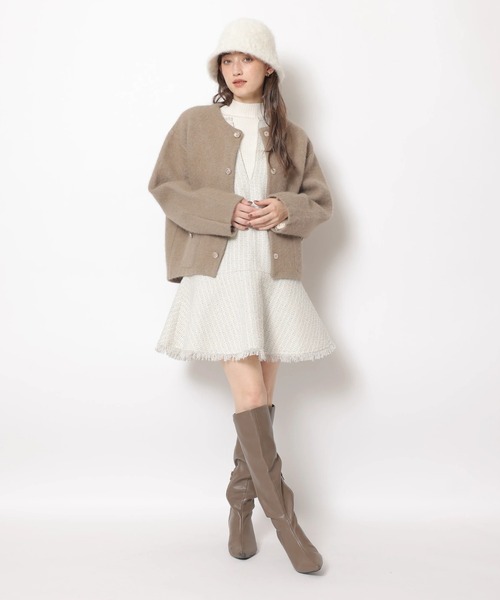 Rirandture（リランドチュール）の「ツィードフレアヘムジャンスカ（ワンピース・レディース・ブラック/オフホワイト/チャコールグレー・2/1）」の16枚目の写真