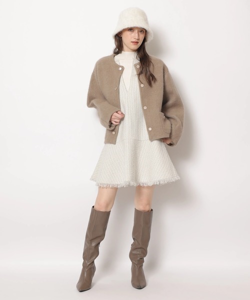 Rirandture（リランドチュール）の「ツィードフレアヘムジャンスカ（ワンピース・レディース・ブラック/オフホワイト/チャコールグレー・2/1）」の17枚目の写真