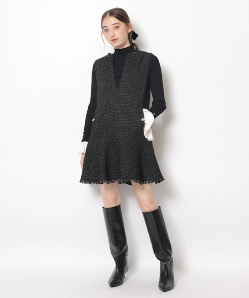 Rirandture ツィードフレアヘムジャンスカ ツィードフレアヘムジャンスカ（ワンピース）｜Rirandture（リランド
