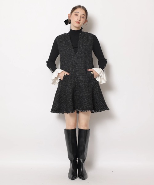 Rirandture フレアミニジャンスカ S★超美品 Rirandture（リランドチュール）の「フレアミニジャンスカ