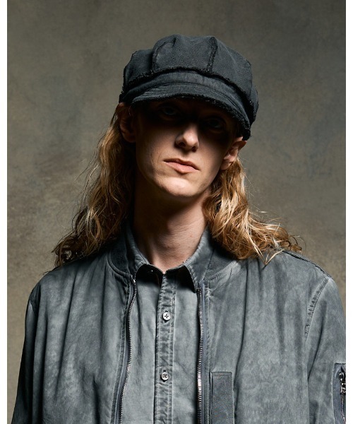 wjk（ダヴルジェイケイ）の「jersey engineer cap（キャップ・メンズ・ブラック/チャコールグレー・FREE）」の2枚目の写真