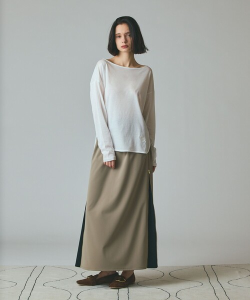 GRACE CLASS（グレースクラス）の「天竺ドルマントップ（Tシャツ/カットソー・レディース・ホワイト/カーキ・36）」の3枚目の写真