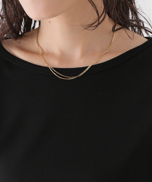 plage(プラージュ)の「《六本木店・WEB限定》MARIHA / マリハ Silent Rain DOUBLE NECKLACE ネックレス 40(ネックレス・レディース・ゴールド・FREE)」の2枚目の写真