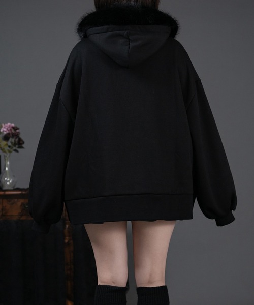 ファー付きロゴパーカー（パーカー）｜Pal elfy（パルエルフィー）の