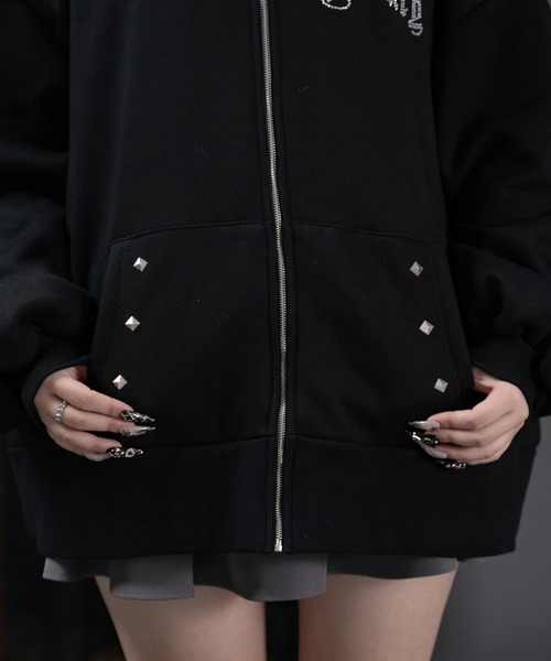 ファー付きロゴパーカー（パーカー）｜Pal elfy（パルエルフィー