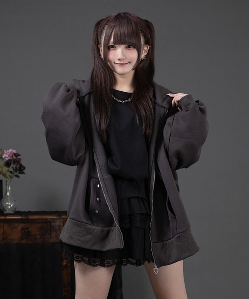 ファー付きロゴパーカー（パーカー）｜Pal elfy（パルエルフィー）の