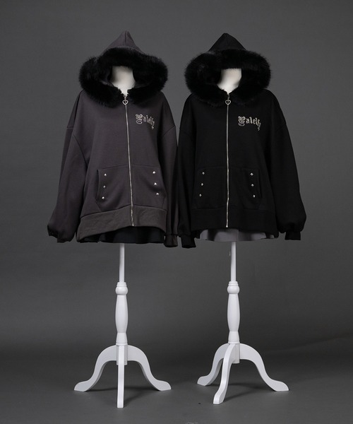 pal elfy パルエルフィー ファー付きロゴパーカー ファー付きロゴパーカー（パーカー）｜Pal elfy（パルエルフィー）の