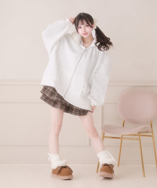 Pal elfy パルエルフィー ファー付きロゴパーカー ファー付きロゴパーカー（パーカー）｜Pal elfy（パルエルフィー）の