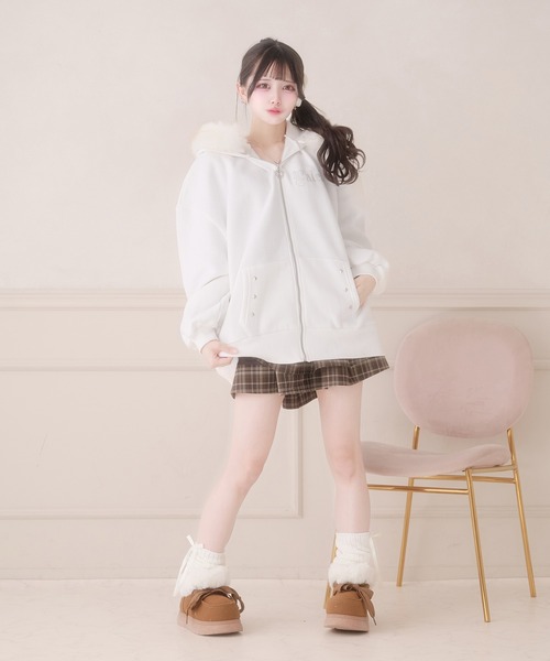 セール】ファー付きロゴパーカー（パーカー）｜Pal elfy（パル