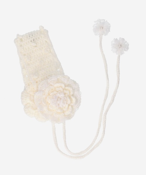 kaorinomori（カオリノモリ）の「kaorinomori×かきぶちももの ローサヘアバンド / カオリノモリ（ヘアバンド・レディース・ホワイト/ライトブルー・FREE）」の8枚目の写真