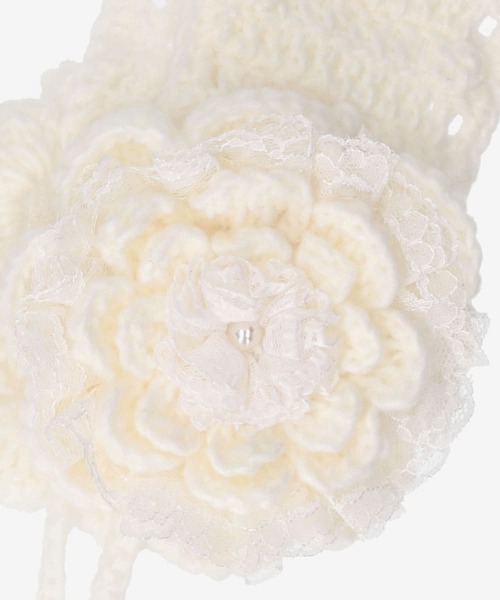 kaorinomori（カオリノモリ）の「kaorinomori×かきぶちももの ローサヘアバンド / カオリノモリ（ヘアバンド・レディース・ホワイト/ライトブルー・FREE）」の9枚目の写真