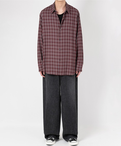 LAD MUSICIAN（ラッドミュージシャン）の「RAYON CHECK BIG SHIRT（シャツ/ブラウス・メンズ・レッド・42/44/46）」の2枚目の写真