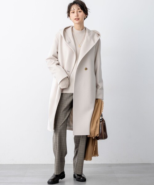 ウールカシミヤビーバー フーデット コート（その他アウター）｜23区